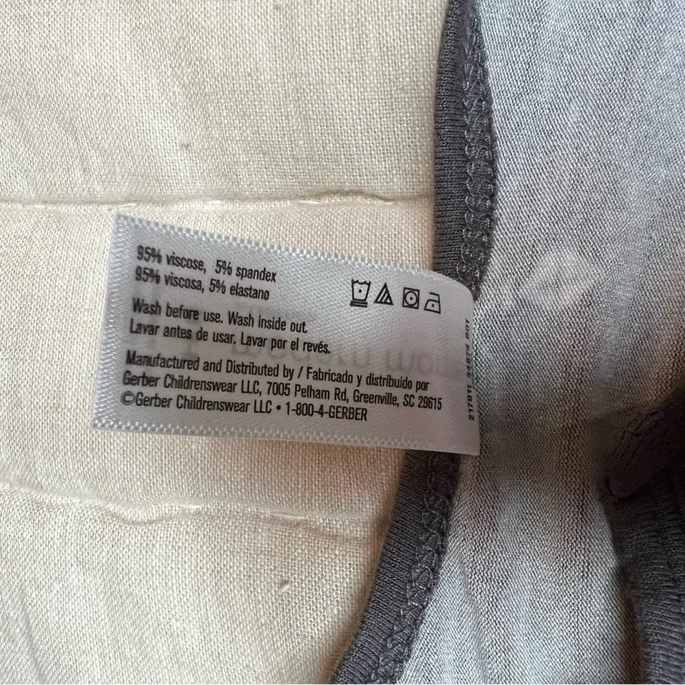 Modern Moments by Gerber Super Soft Gray Kite Print Footie Size 6-9 Months